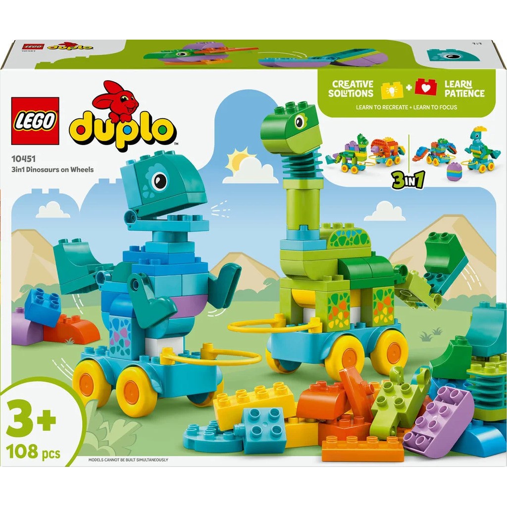 10451 LEGO DUPLO Town 3-i-1-dinosaurer på hjul