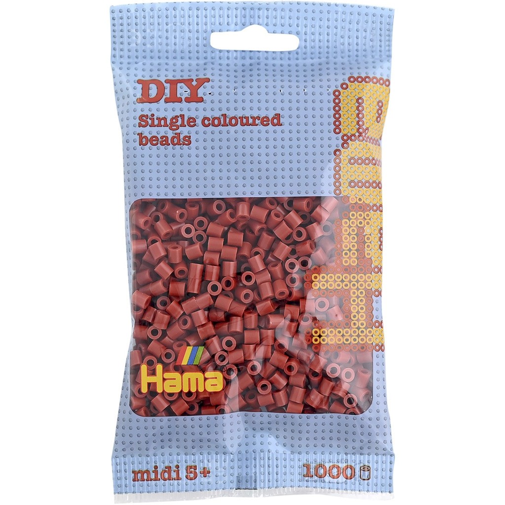 Hama midi perler 1000 stk rødbrun 20