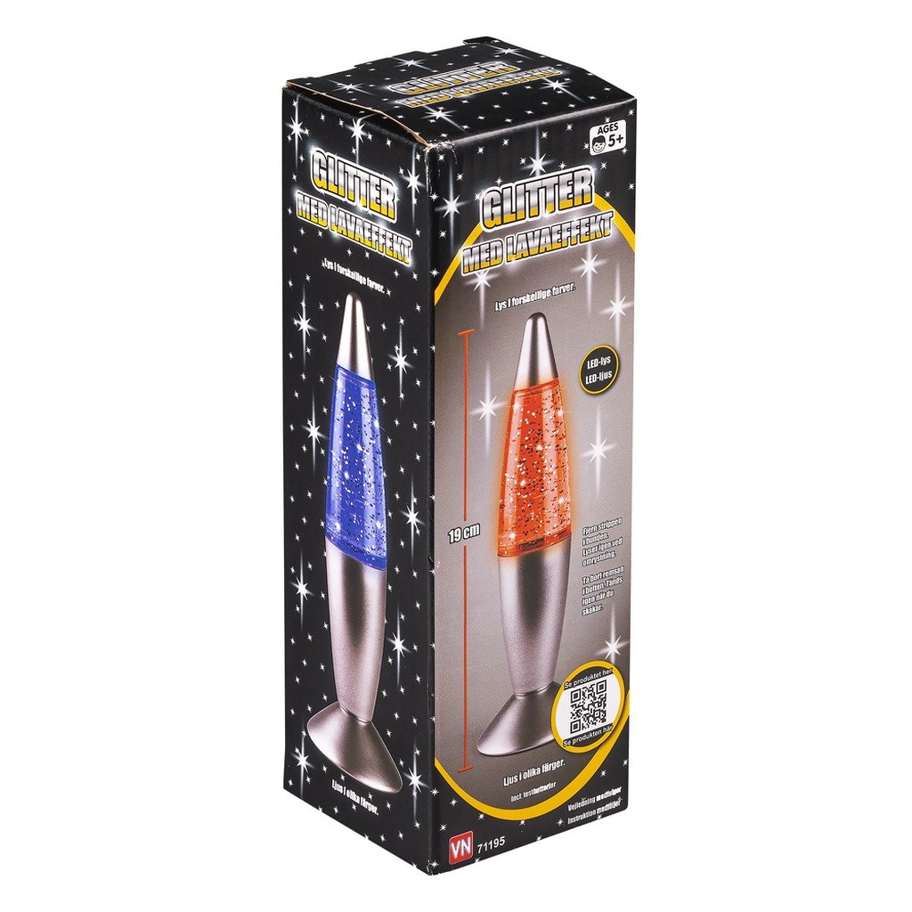 Glitterlampe 19 cm