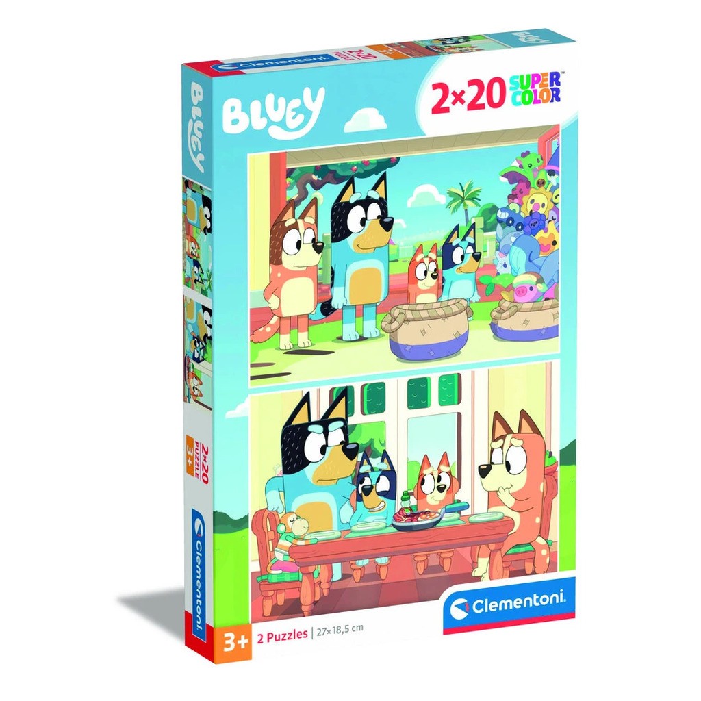 Puslespil Bluey 2x20 brikker