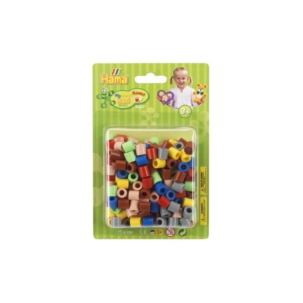 Hama maxi perler i blister 250stk mix 69