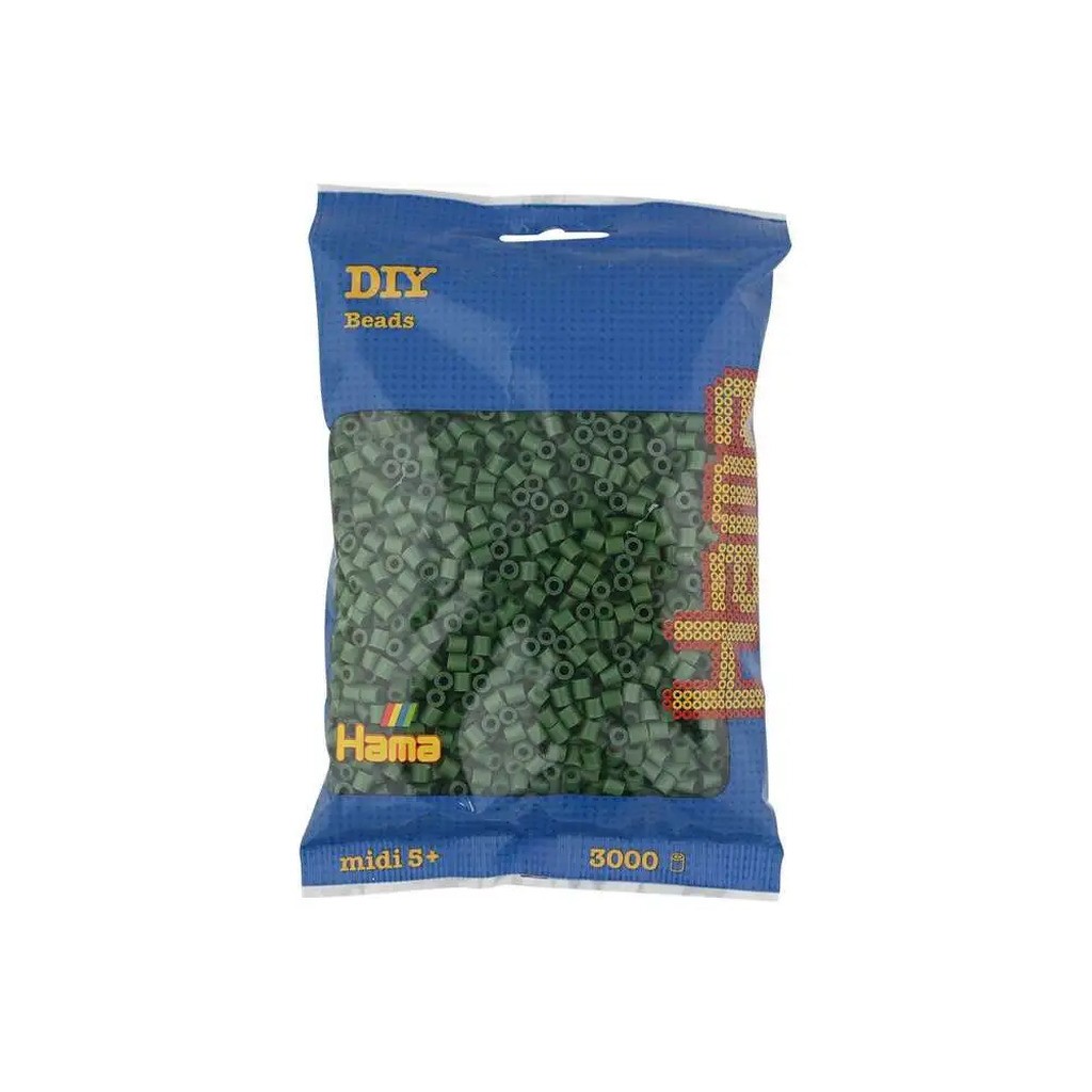 Hama midi perler 3000stk skovgrøn