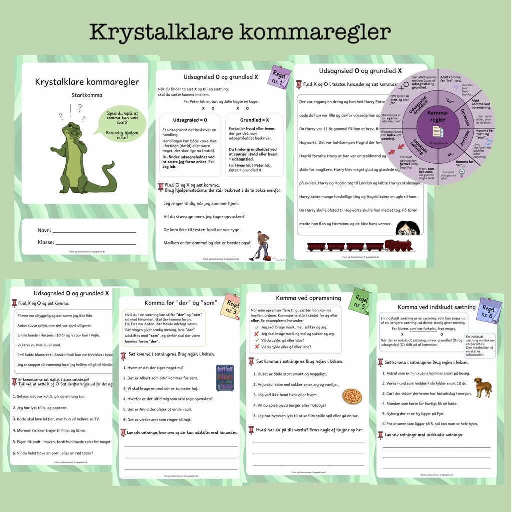 Hæfte om kommaregler (Print selv)