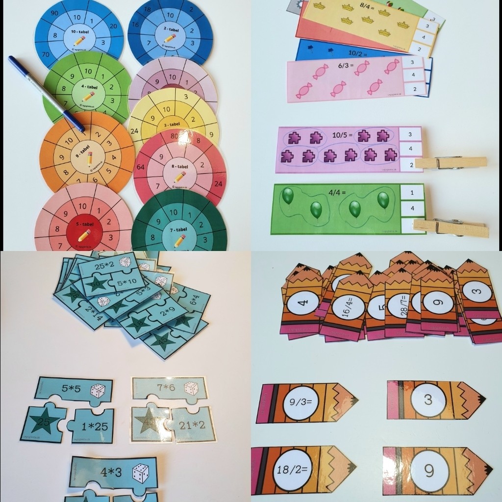 Spil til dansk og matematik  (Print selv)