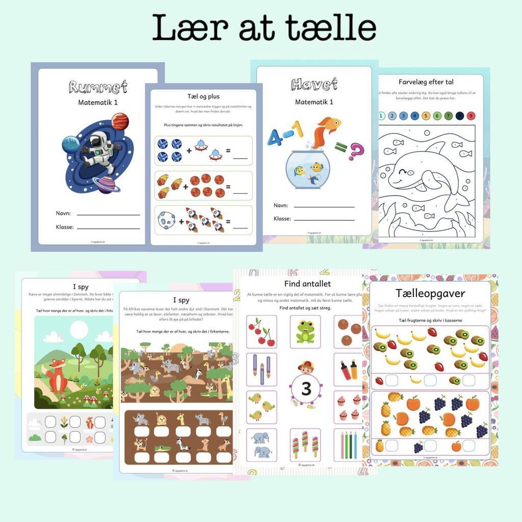 Lær at tælle - matematik 0. - 1. klasse