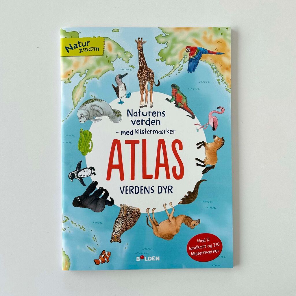 Atlas - en bog om verdens dyr med klistermærker