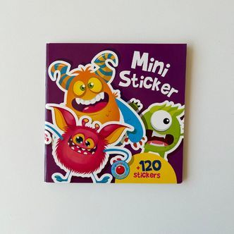 Mini klistermærker - monstre 120 stk