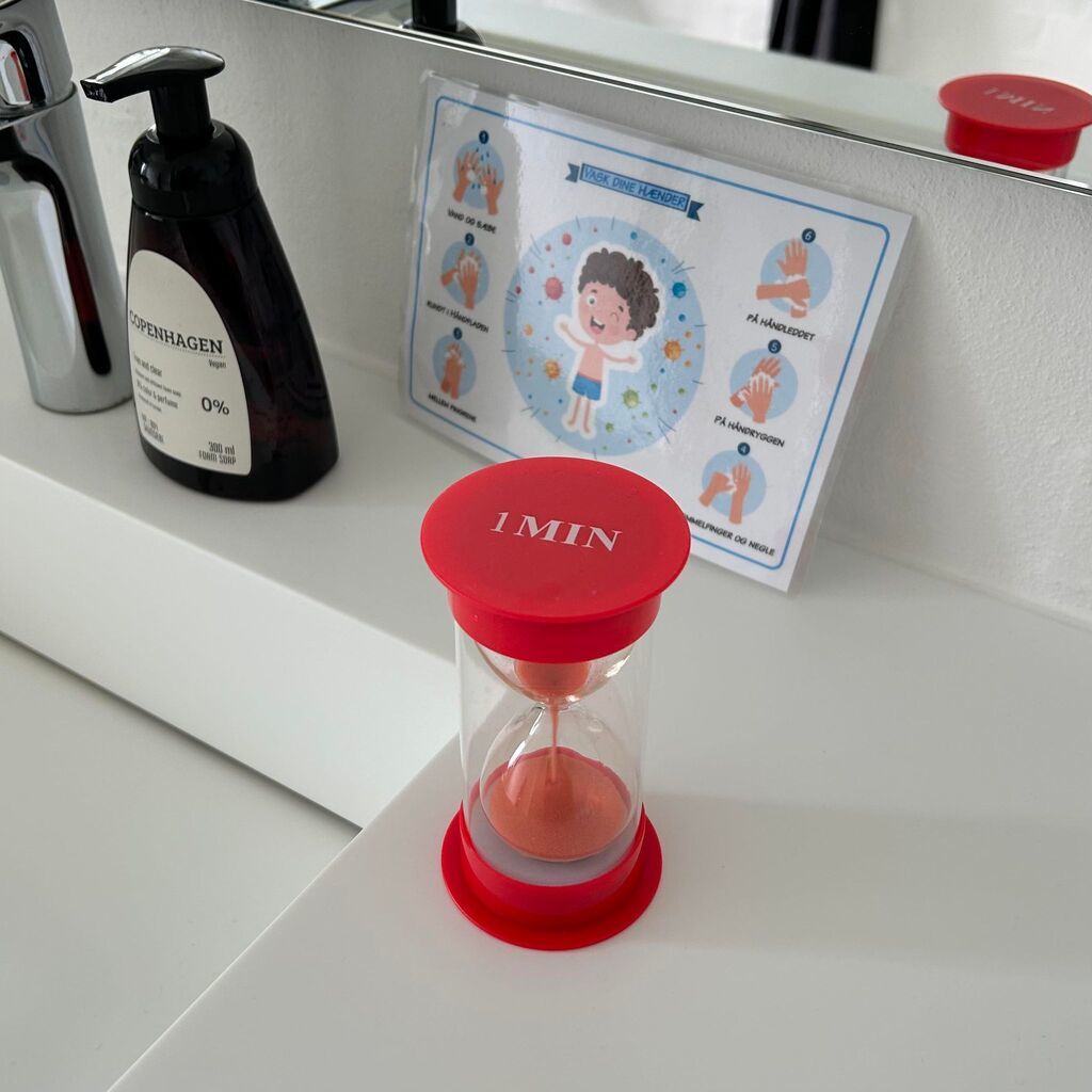 Håndvask timer - timeglas (1 minut)