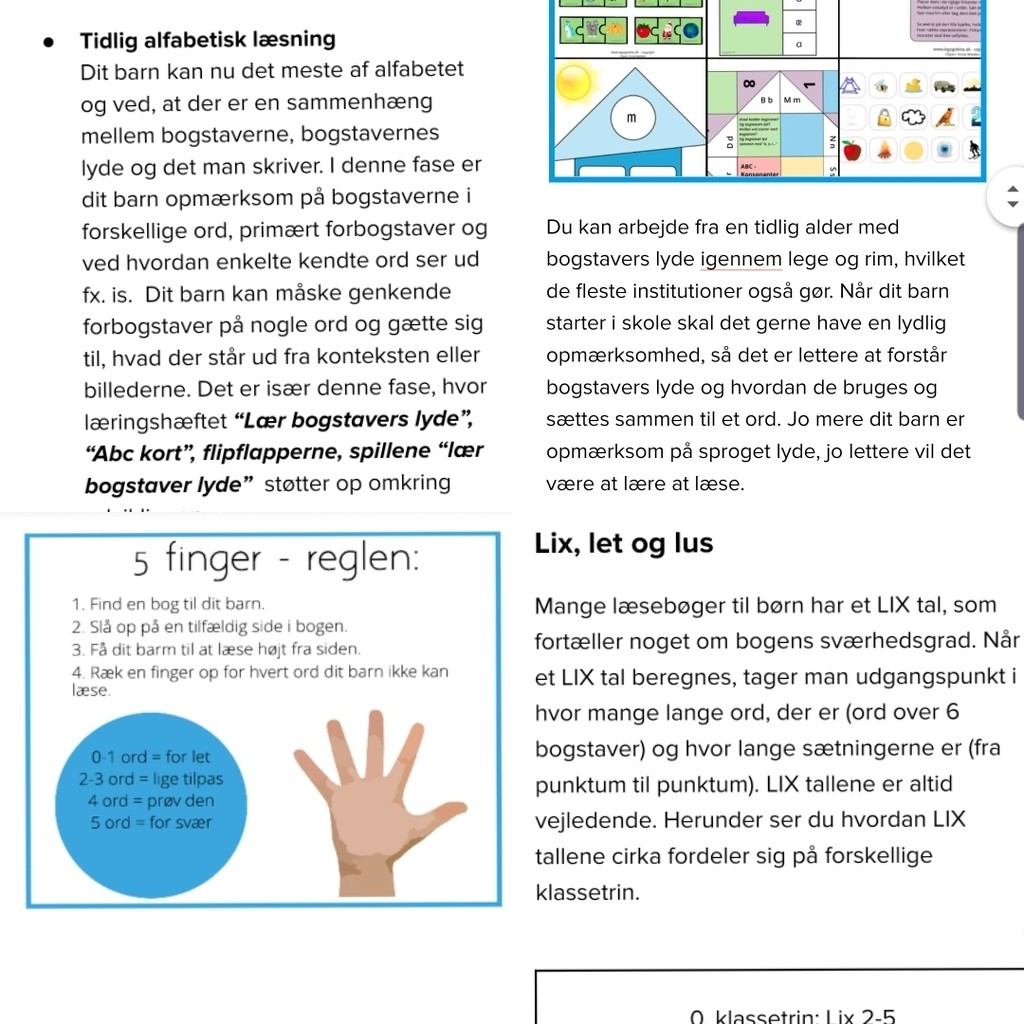 "Lær at læse"- pakken  (Print selv)