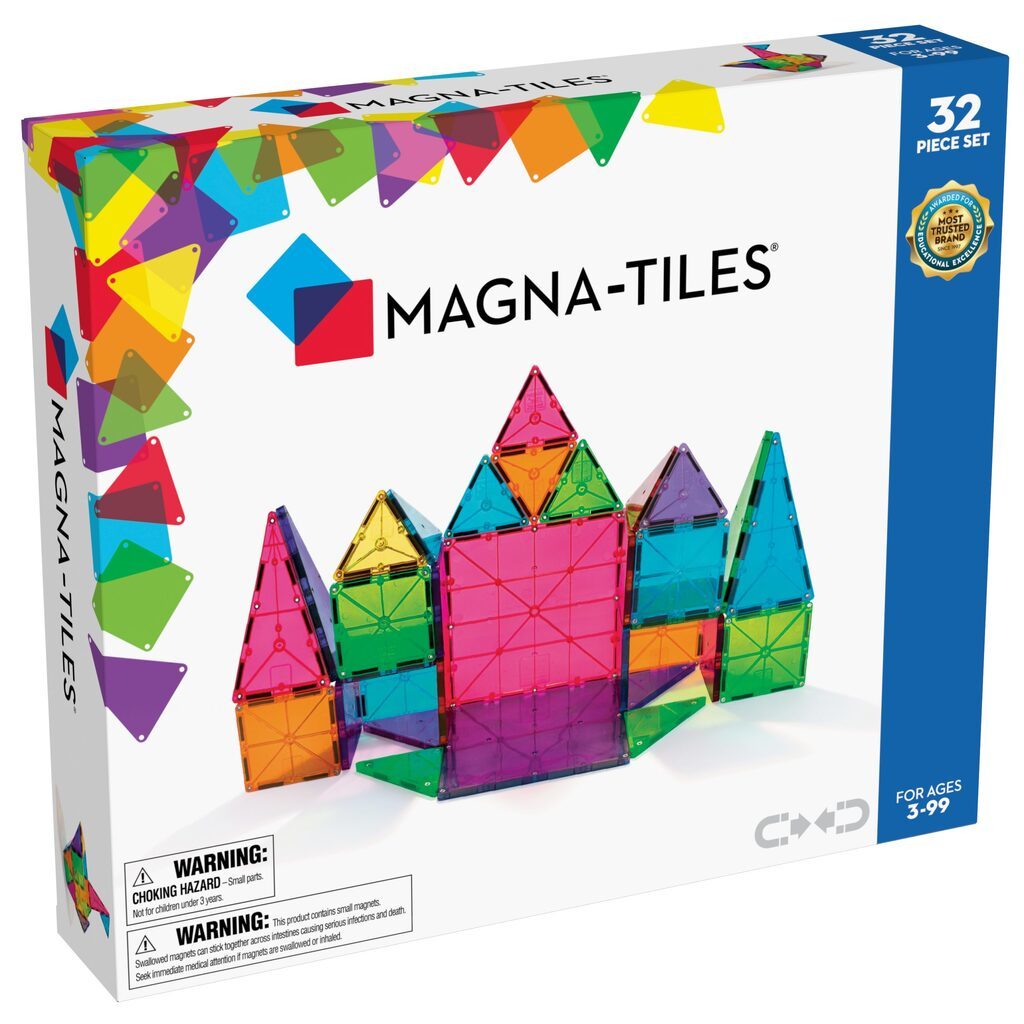 MAGNA-TILES i klare transparente farver 32 stk