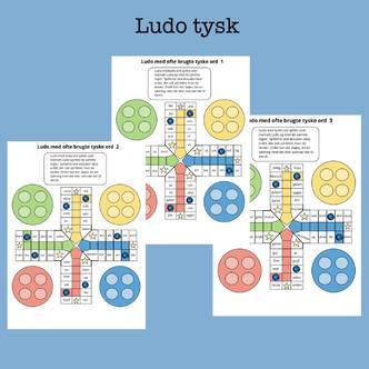 Ludo tysk - 3 spil (Print selv)