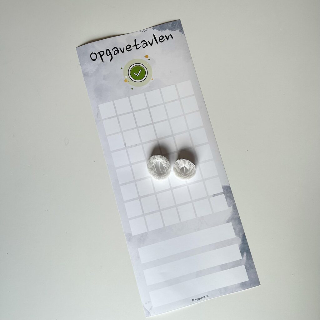 Opgavetavlen - KUN plakat og velcro