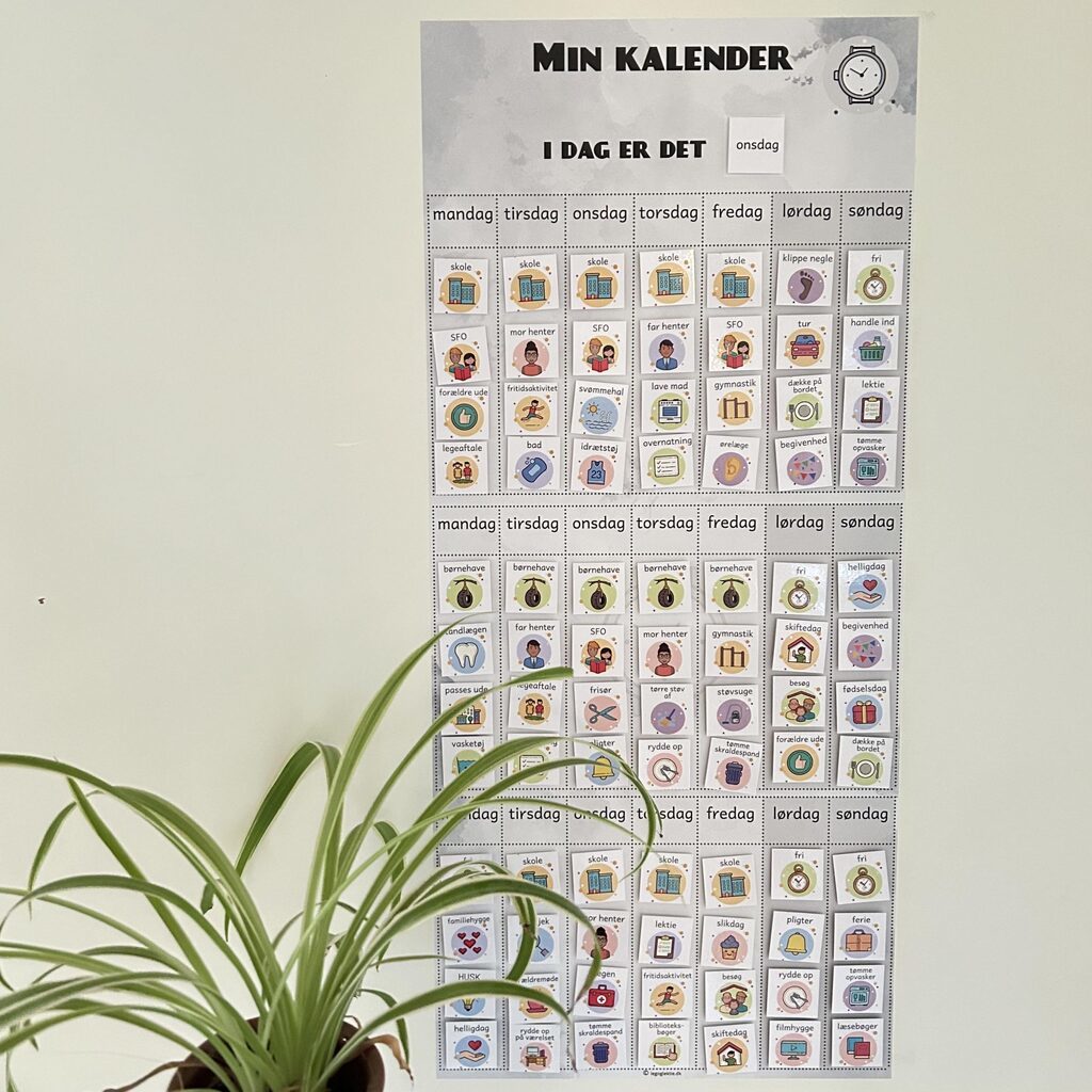 Kalender til børn pakke - overblik og struktur