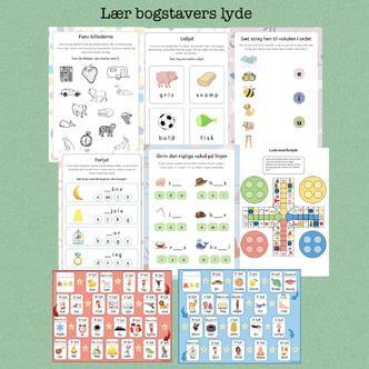 Lær bogstavers lyde (Print selv)