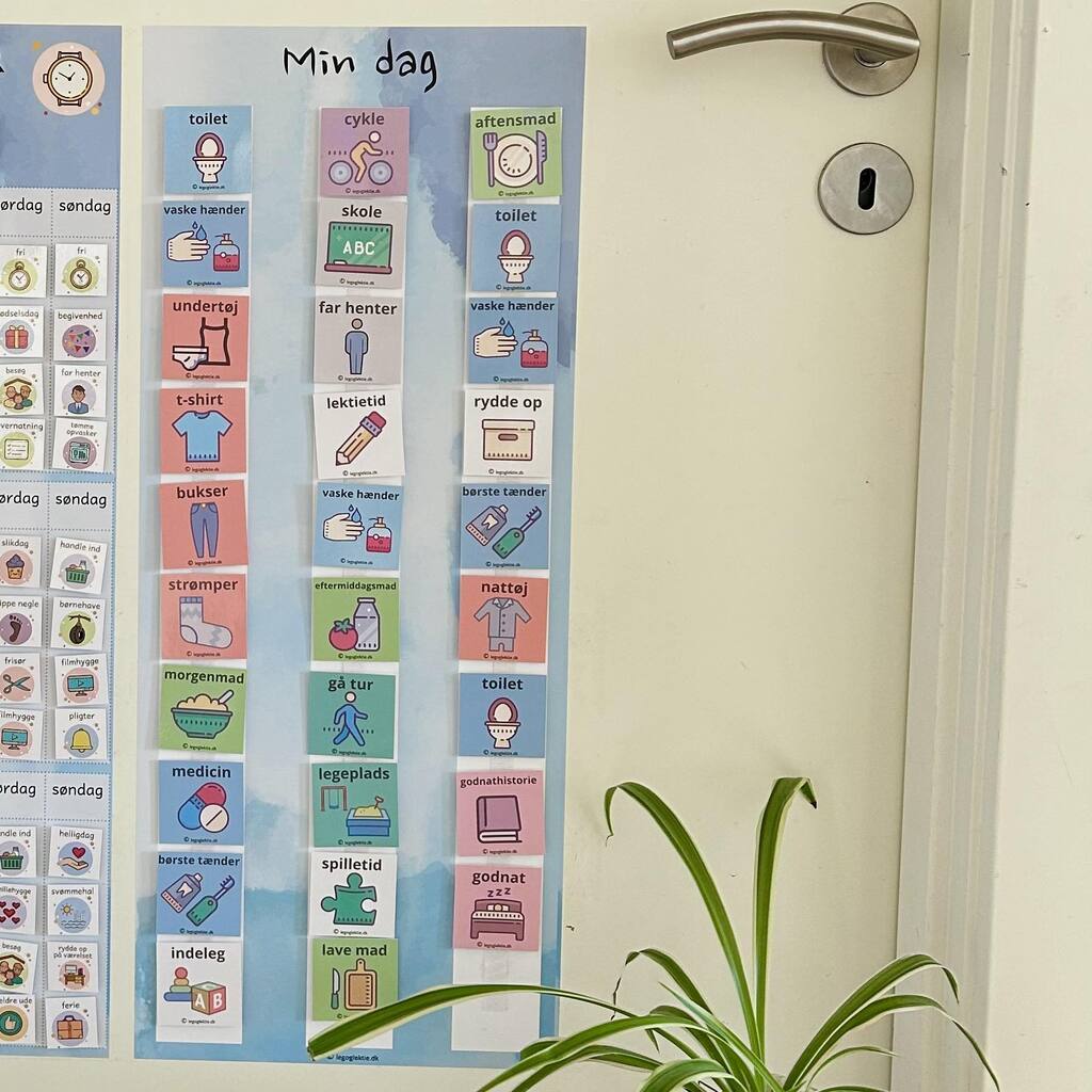 Min dag pakken - piktogrammer til børn