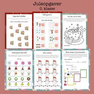 Juleopgaver 0. klasse (Print selv)
