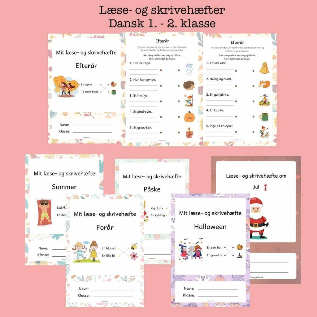 Læse- og skrivehæfte - højtider og årstider (Print selv)