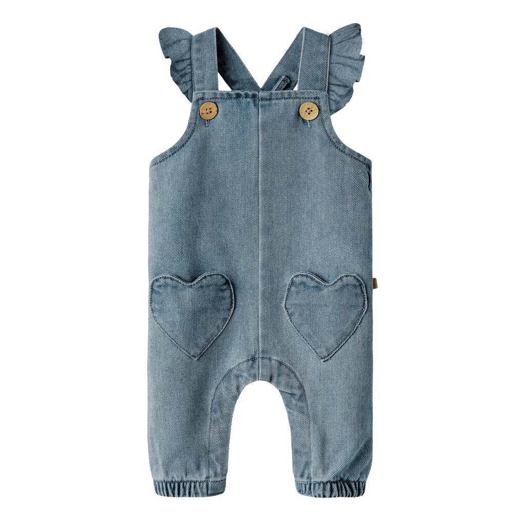 Lil Atelier Lulia Loose Overall - Medium Blue Denim - 56 cm