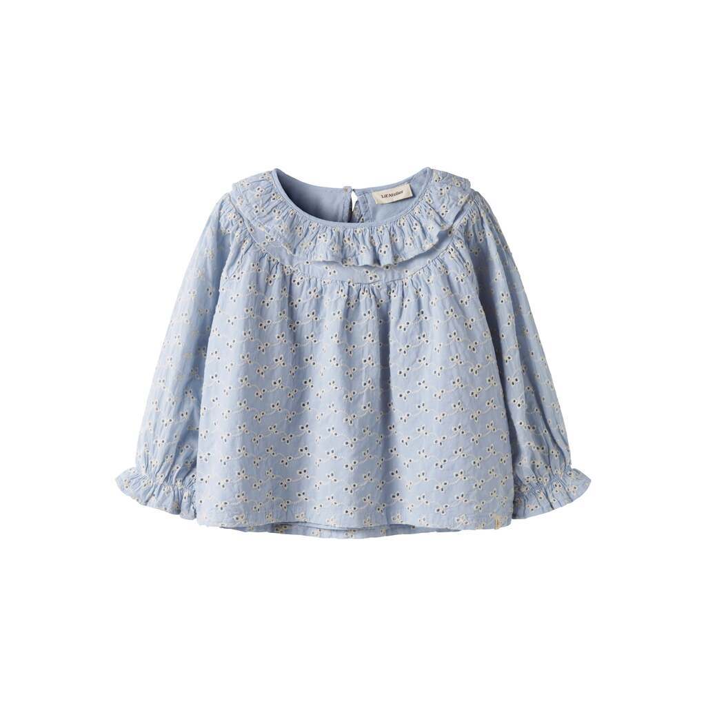 Lil Atelier Tessie LS Loose Shirt - Zen Blue - 92 cm