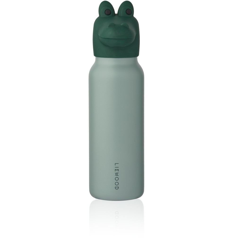 Liewood Falk - Vand Flaske m. krokodille - Peppermint / Garden green
