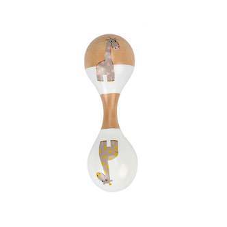 Magni Dobbelt Maracas med Giraf - Hvid