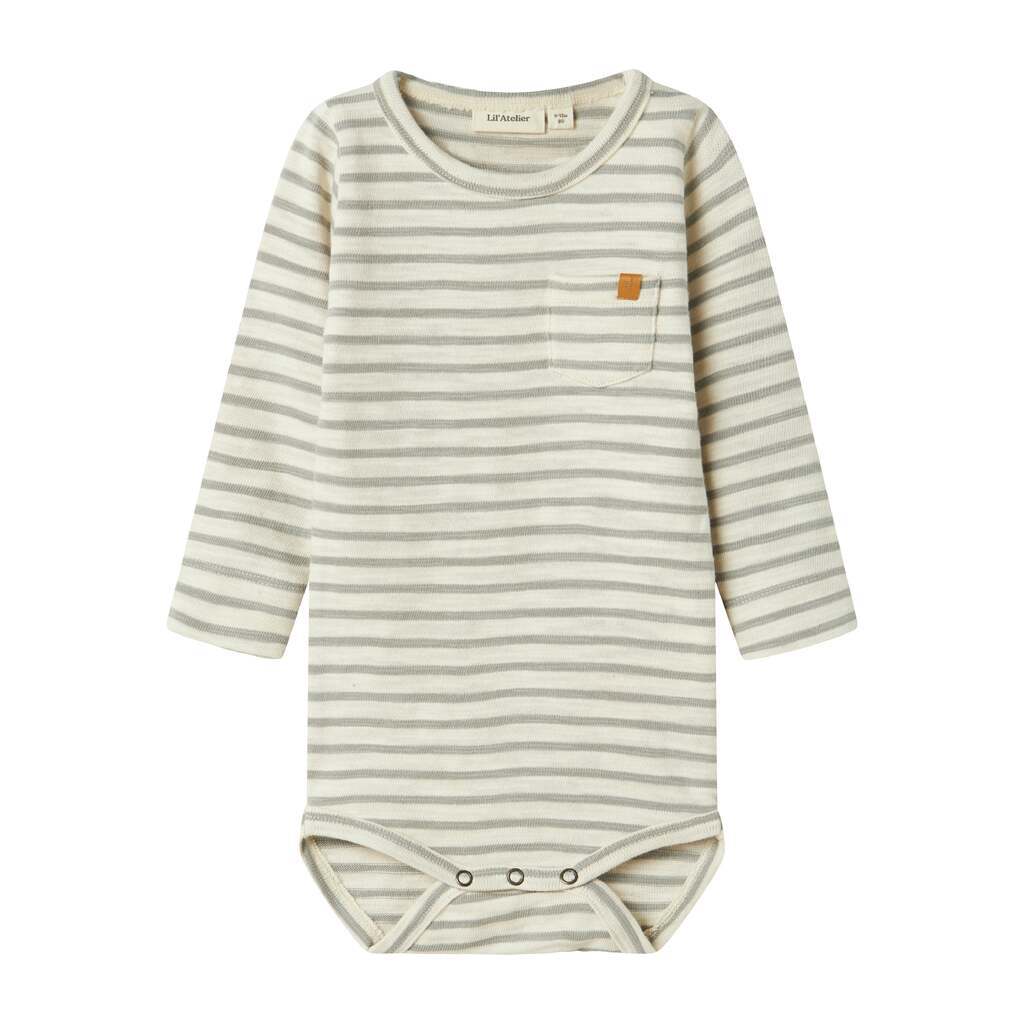 Lil Atelier Denji Body - Turtledove/Forest Fog - 56 cm