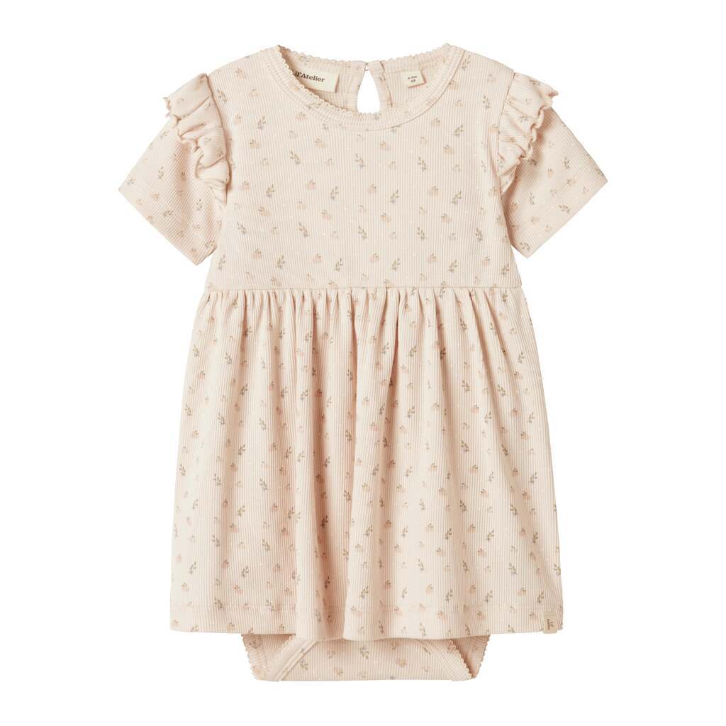 Lil Atelier Gago Kef SS Body Dress - Peach Blush - 56 cm