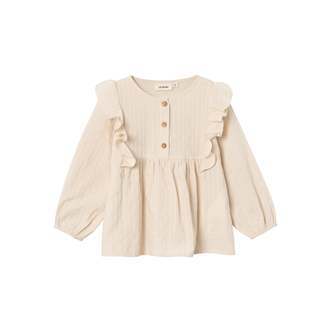 Lil Atelier Tiba Loose Shirt - Fog - 92 cm