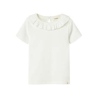 Lil Atelier Lalo Tan Slim Top - Coconut Milk - 92 cm