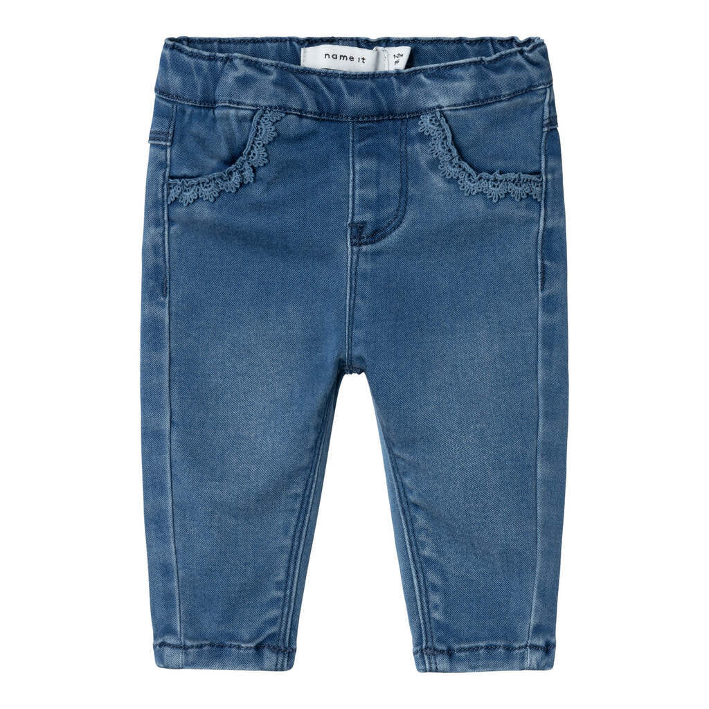 Name It Salli Slim Jeans - Medium Blue Denim - 50 cm