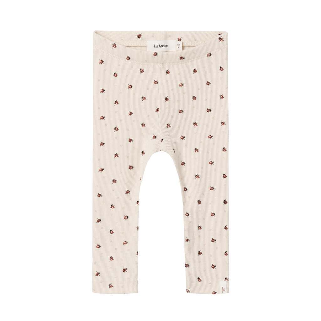 Lil Atelier Gago Slim Leggings med Mariehøne - Baked Clay - 56 cm