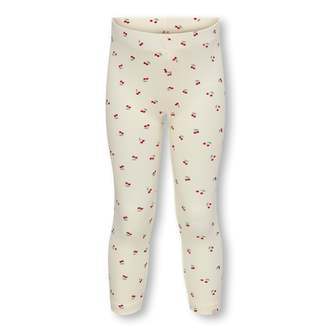 Only Mini Trinny Life Leggings - Tofu/Cherry - 92 cm
