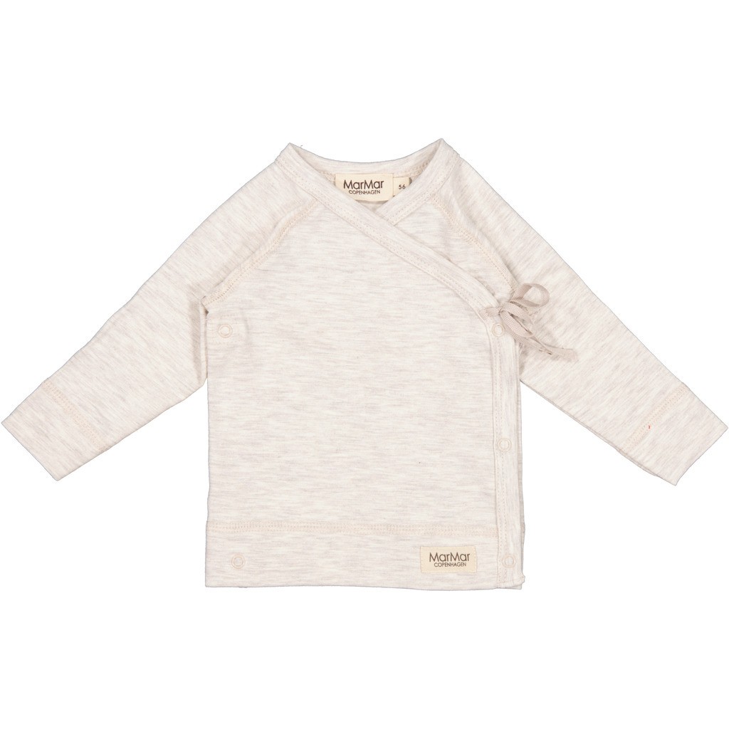 Marmar Tut Wrap Bluse - Beige Melange - 50 cm