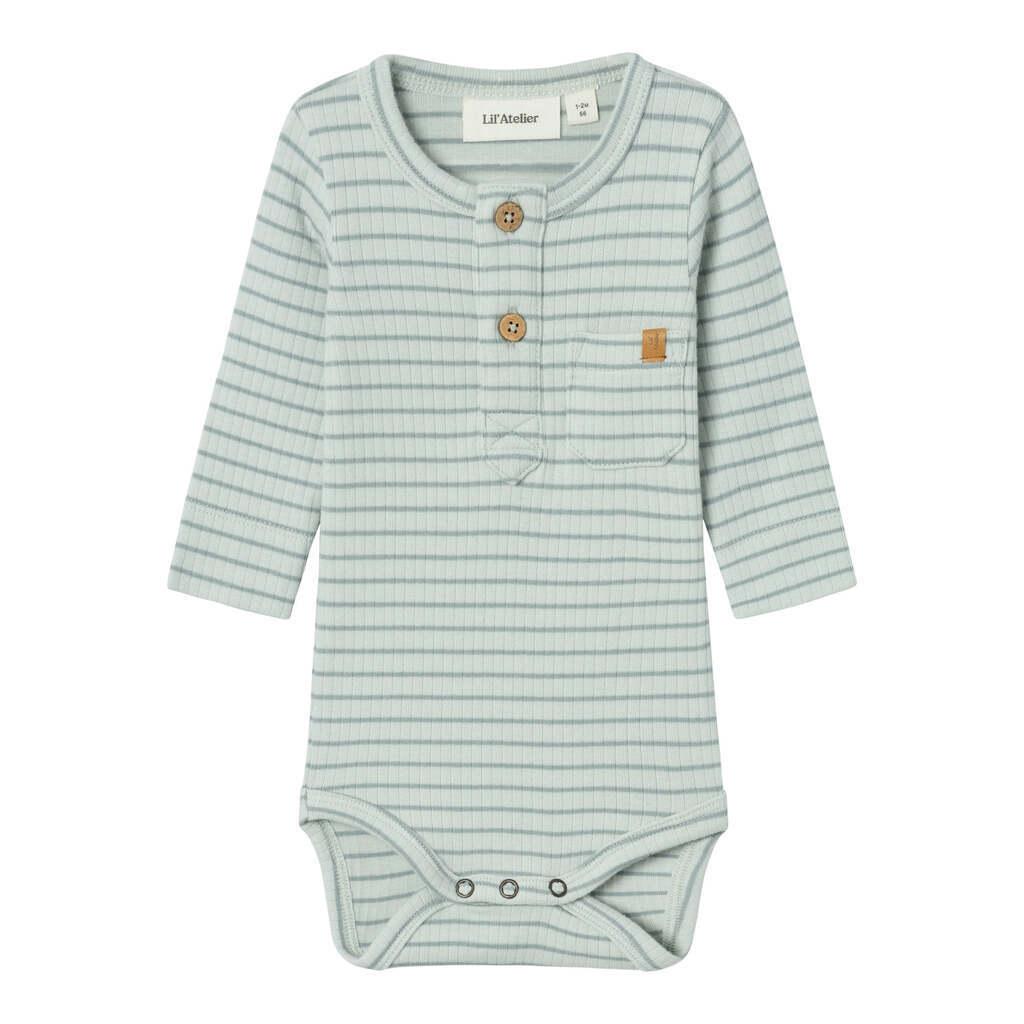 Lil Atelier Gio Bon Slim Body - Sky Gray - 56cm