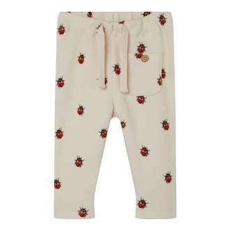 Lil Atelier Ronja Sweat Pants med Mariehøne -  Whitecap Gray - 56 cm