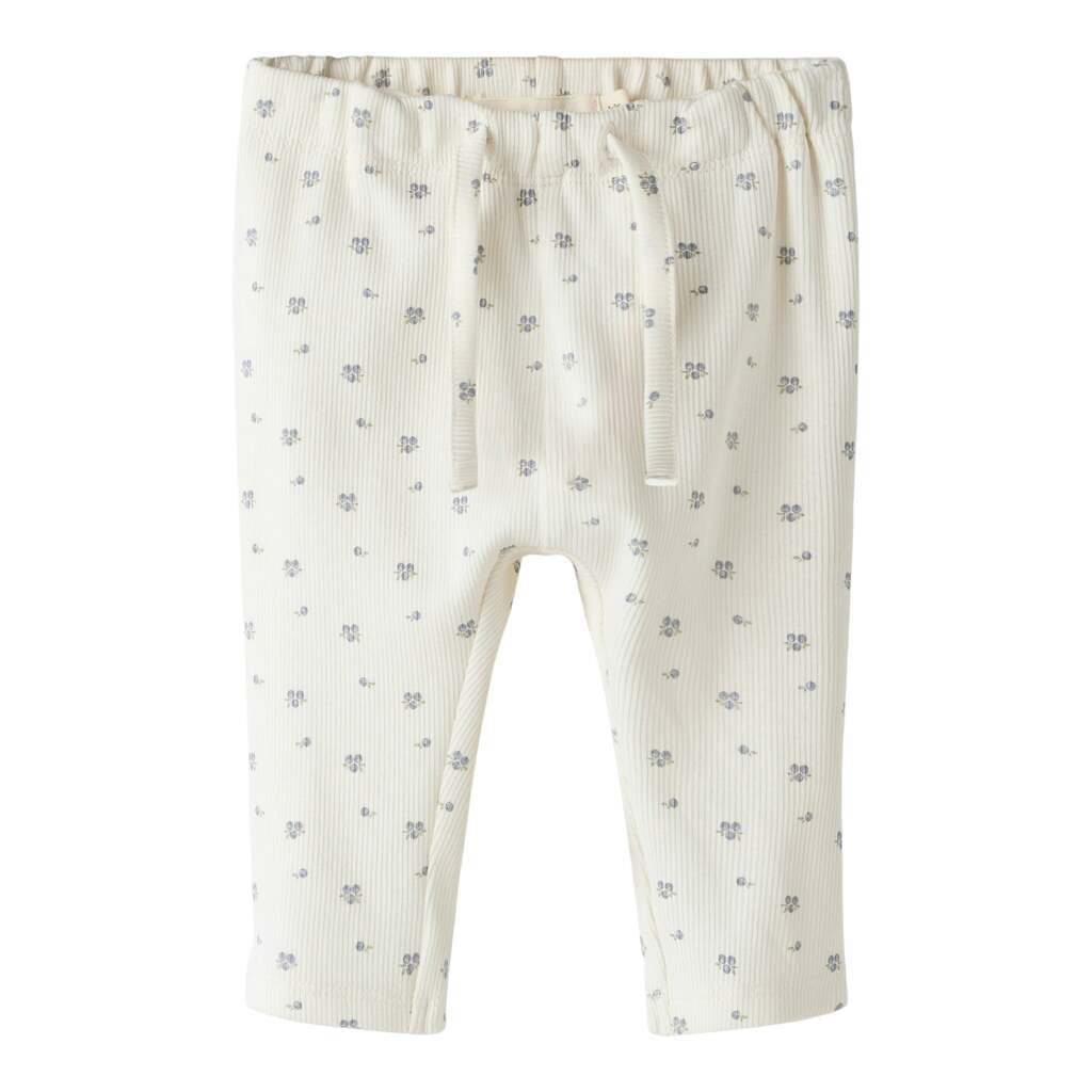 Lil Atelier Lago Mio Pants - Coconut Milk/Blueberry - 56 cm