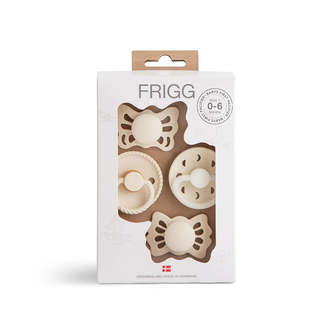 FRIGG Baby's First pacifier 4-pack Moonlight Sailing - Cream