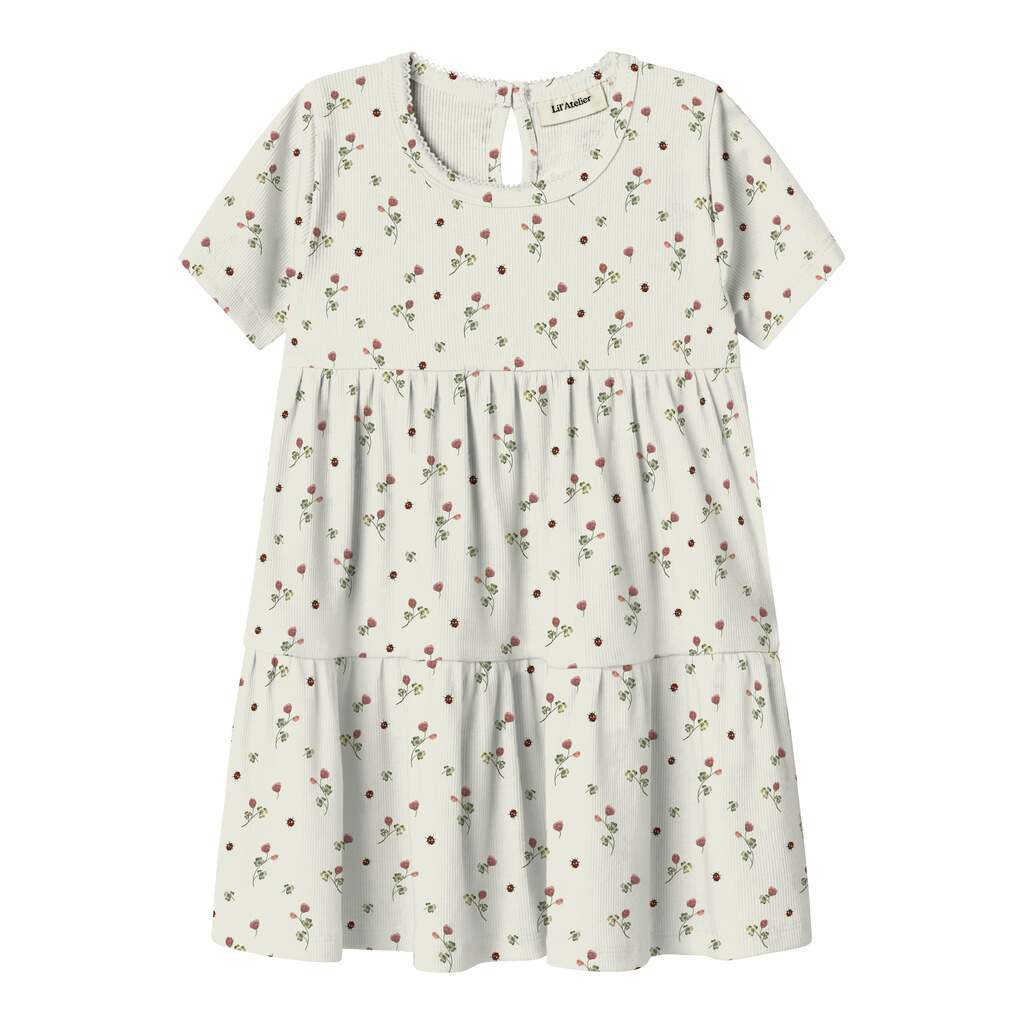 Lil Atelier Lavo Era SS Dress - Turtledove - 92 cm