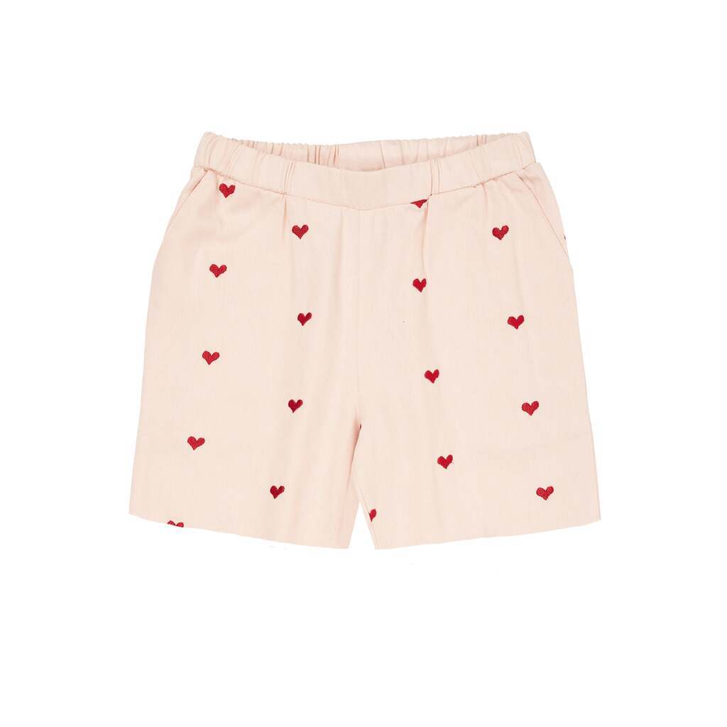 Copenhagen Colors Twill Hjerte Shorts - Dusty Rose - 80 cm