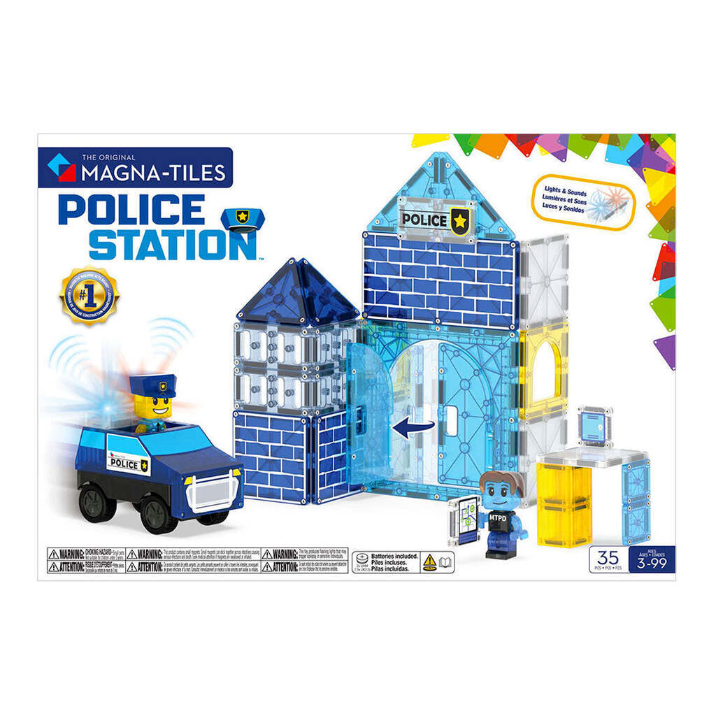 Magna-Tiles Magnetisk Legetøj - Police Station 35 dele