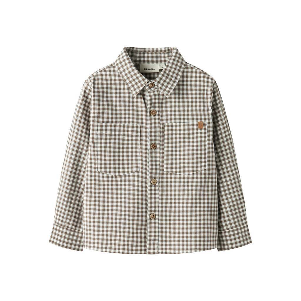 Lil Atelier Tallula LS Shirt - Shitake - 92 cm