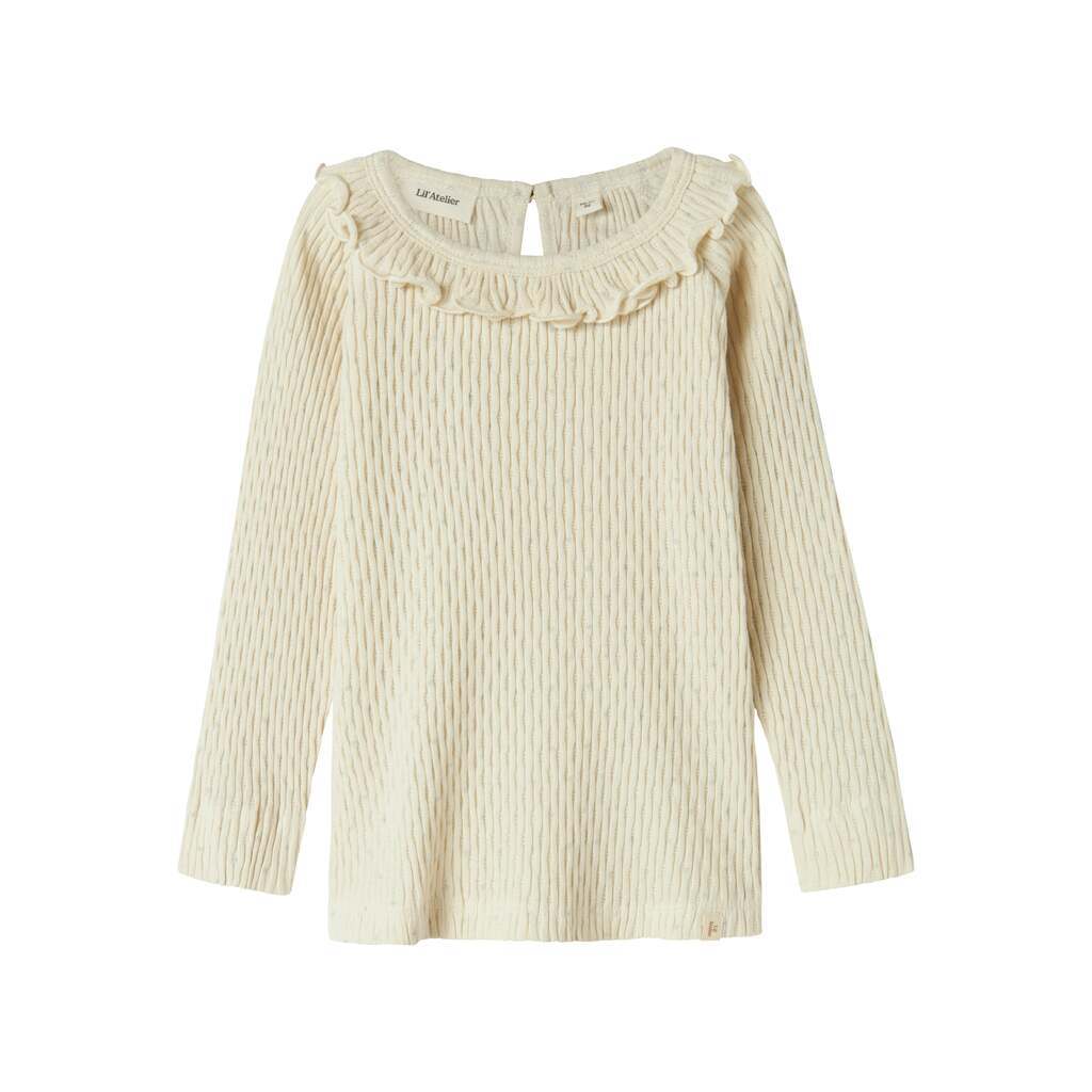 Lil Atelier Fiducia Slim Shirt med Hjerter - Turtledove - 92 cm
