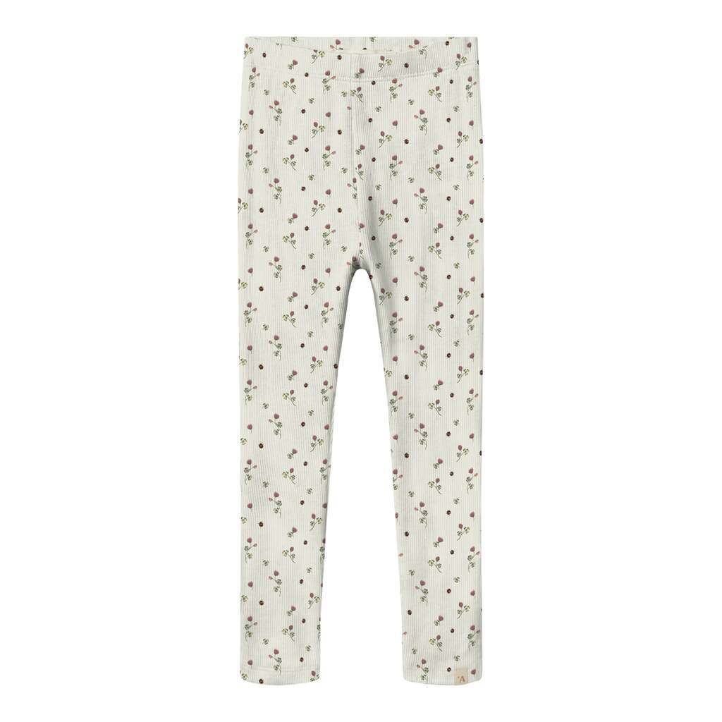 Lil Atelier Lavo Elf Leggings - Turtledove/Clover - 92 cm
