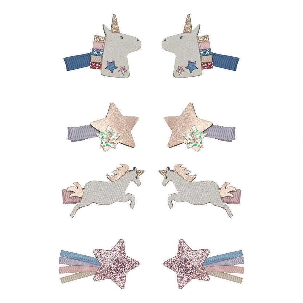 Mimi & Lula 8 hårclips - Mini Unicorn