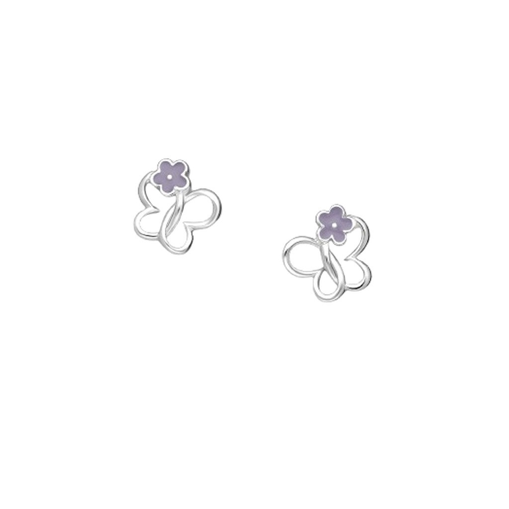 Ørestikker Sommerfugle med blomst - Lilla