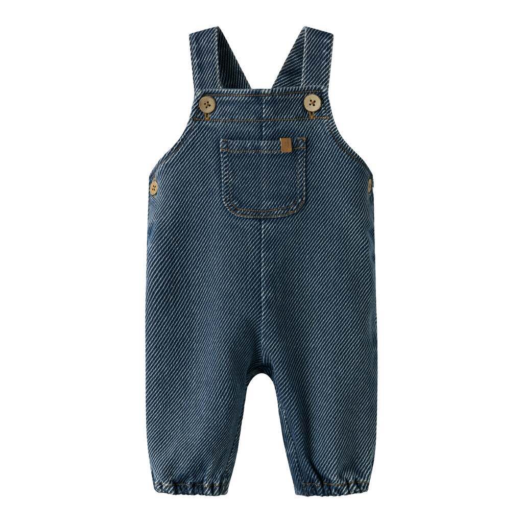 Lil Atelier Keifer Loose Denim Overall - Medium Blue Denim - 56 cm
