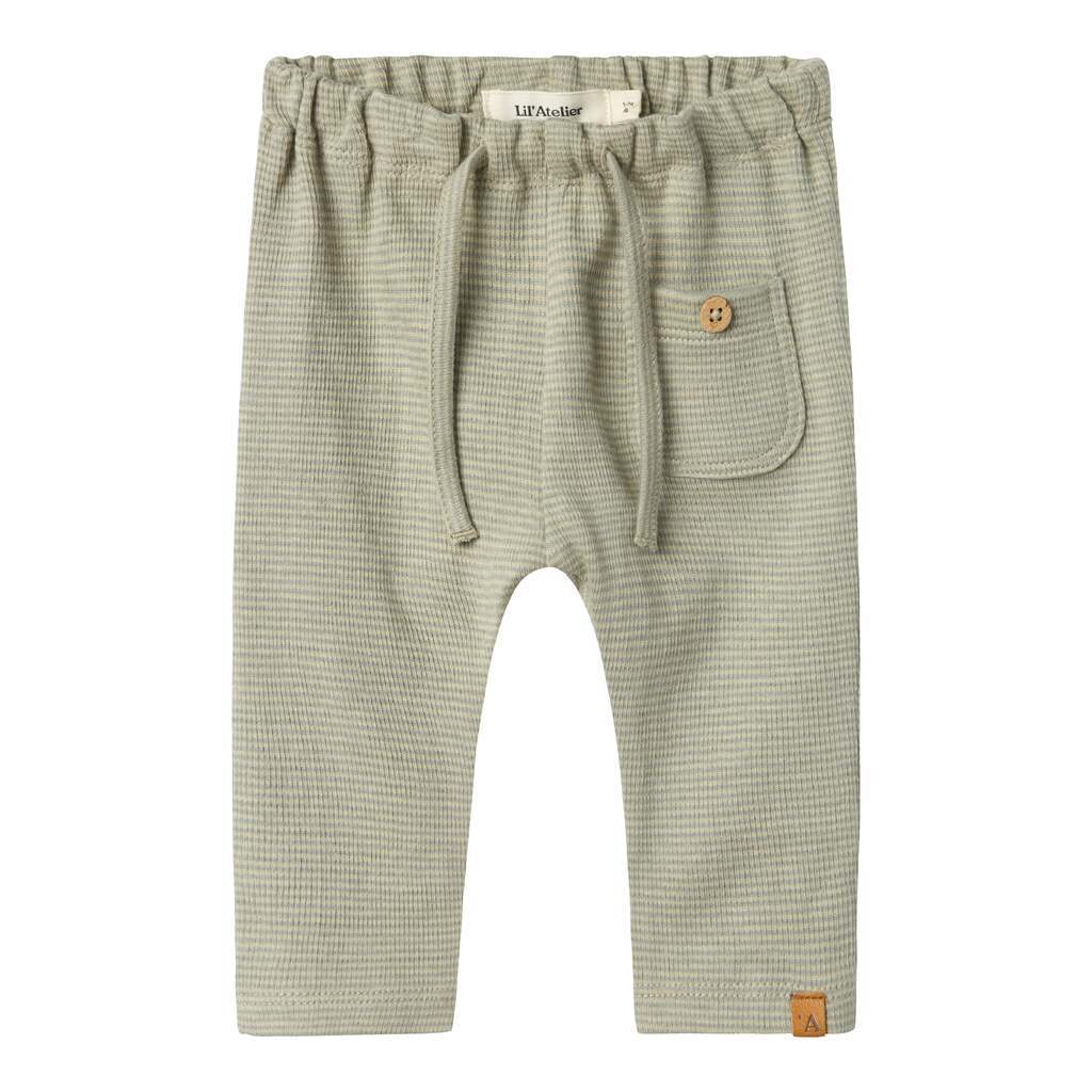 Lil Atelier Feng Loose Pants - Moss Gray - 56 cm