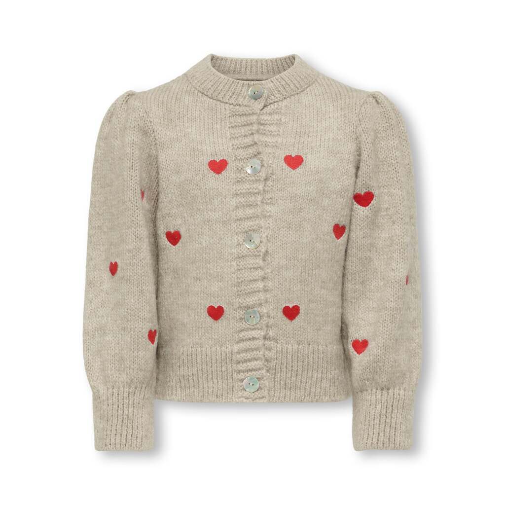 Only Mini Silla O-Neck Cardigan - Pumice Stone - 92 cm