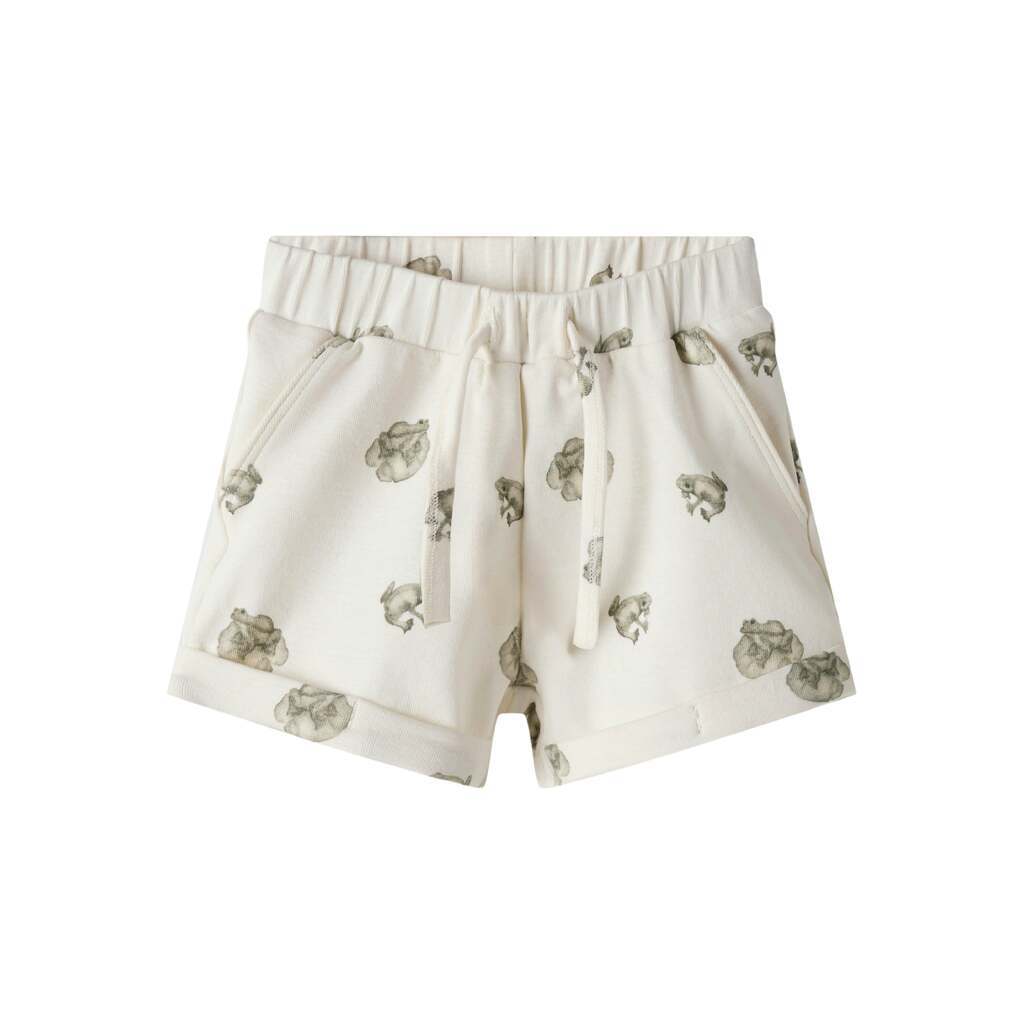 Lil Atelier Gayo Syn Shorts - Coconut Milk/Frog - 56 cm