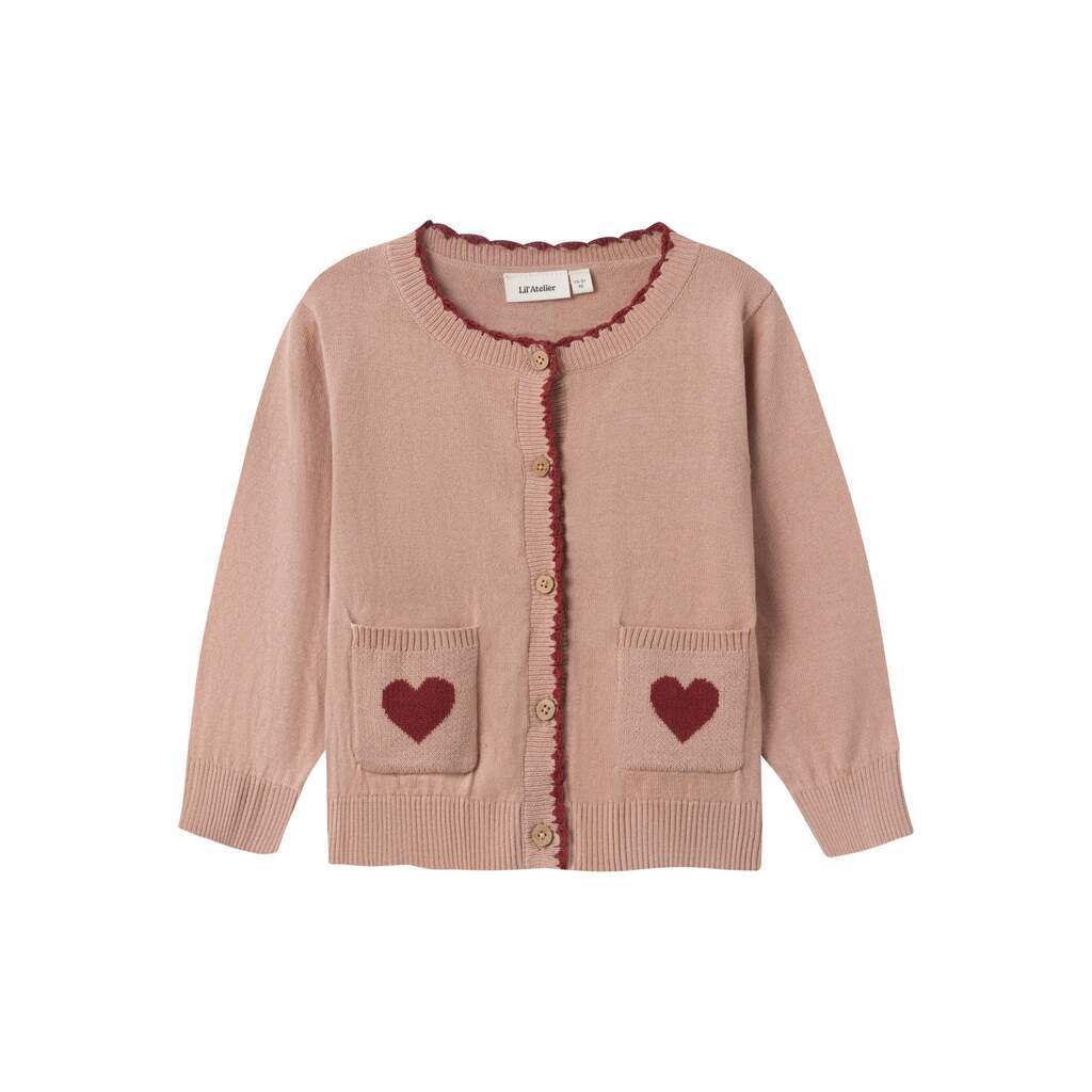 Lil Atelier Saran Knit Cardigan - Nougat - 92 cm